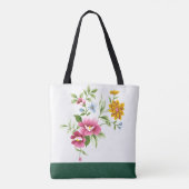 Mooie lentevloerbloemen Canvas tas (Achterkant)
