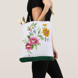 Mooie lentevloerbloemen Canvas tas
