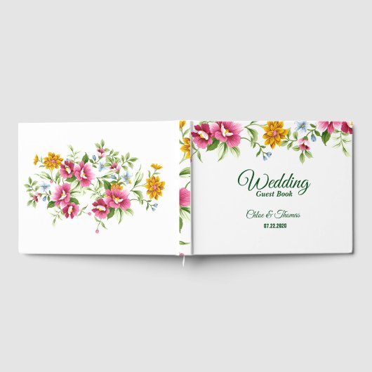 Mooie lentevloerbloemen Weddenschap Gastenboek (Volledig)