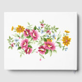 Mooie lentevloerbloemen Weddenschap Gastenboek (Achterkant)