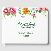 Mooie lentevloerbloemen Weddenschap Gastenboek (Voorkant)