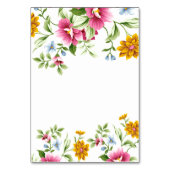 Mooie lentevloerbloemen Wedingstabel Geen Kaart (Achterkant)