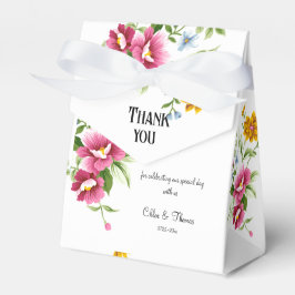 Mooie lentevloerbruiloft bedankdoosjes