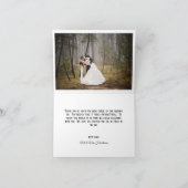 Mooie lentevloerbruiloft bedankkaart (Binnen)