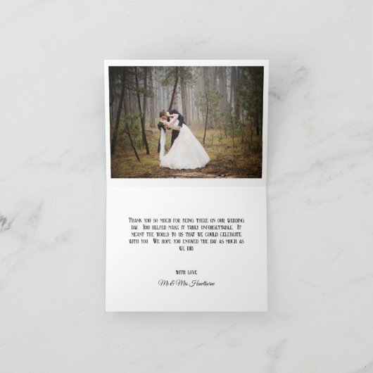 Mooie lentevloerbruiloft bedankkaart (Binnen)