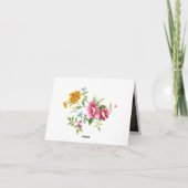 Mooie lentevloerbruiloft bedankkaart (Achterkant)