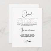 Mooie lentevloerbruiloft informatiekaartje (Voorkant / Achterkant)