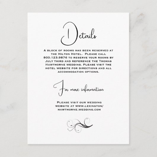 Mooie lentevloerbruiloft informatiekaartje (Voorkant)