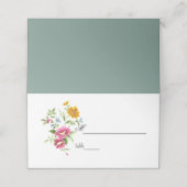 Mooie lentevloerbruiloft plaatskaartje (Buitenkant ongevouwen)