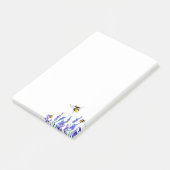 Mooie lentevloeren en bijen die vliegen post-it® notes (Schuin)