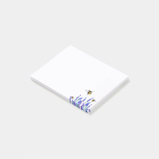 Mooie lentevloeren en bijen vliegen - post-it® notes (Schuin)
