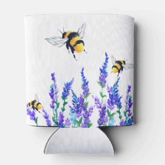 Mooie lentevloeren en bijen vliegen - Tekenen Blikjeskoeler (Achterkant)