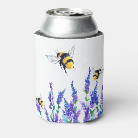 Mooie lentevloeren en bijen vliegen - Tekenen Blikjeskoeler (Blikje Achterkant)