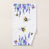 Mooie lentevloeren en bijen vliegen - Tekening Bad Handdoek (Handdoek)
