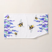 Mooie lentevloeren en bijen vliegen - Tekening Bad Handdoek (Handdoek)