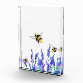 Mooie lentevloeren en bijen vliegen - Tekening Fotoblokken (Rechts)