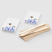 Mooie lentevloeren en bijen vliegen - Tekening Handwaaier (Niet-gemonteerd)