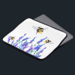 Mooie lentevloeren en bijen vliegen - Tekening Laptop Sleeve<br><div class="desc">Mooie lentevloeren en bijen die vliegen - Natuur zoete honingbijen tekenen - Kies / voeg je favoriete tekst / kleur toe - maak je unieke cadeau - vergroot en verplaats of verwijder elementen met aanpassingsgereedschap! - Tekening en ontwerp door MIGNED. Je kunt ook mijn design overdragen naar meer dan 1000...</div>