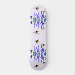 Mooie lentevloeren en bijen vliegen - Tekening Persoonlijk Skateboard