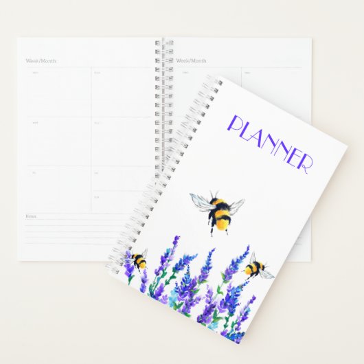 Mooie lentevloeren en bijen vliegen - Tekening Planner (Display)