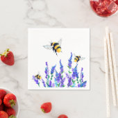 Mooie lentevloeren en bijen vliegen - Tekening Servet (Insitu)