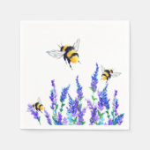 Mooie lentevloeren en bijen vliegen - Tekening Servet (Voorkant)