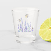 Mooie lentevloeren en bijen vliegen - Tekening Shot Glas (Achterkant)