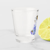 Mooie lentevloeren en bijen vliegen - Tekening Shot Glas (Links)