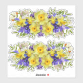 Mooie lentevloeren, op maat gesneden vinyl sticker (Vel)