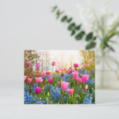 Mooie lentevloeren - Tulpen en hyacinth Briefkaart (Staand voorkant)
