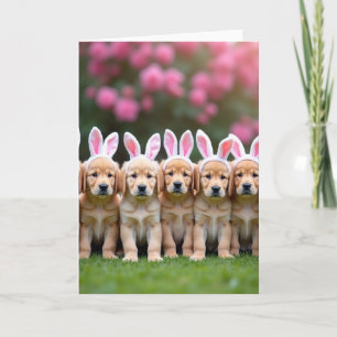 Mooie Lentewieskaart met Puppy Kaart