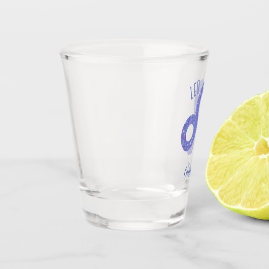 Mooie Leo Astrology Sign Aangepersonaliseerd op za Shot Glas (Links)