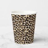 Mooie leopard Fur | Faux Fur Pattern Papieren Bekers (Links)