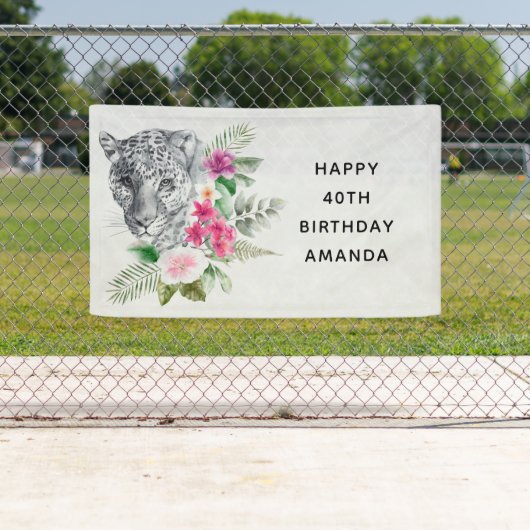 Mooie Leopard Head Exotic Birthday Spandoek (Insitu)