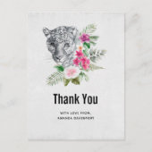 Mooie leopard Head-portret Dank u Briefkaart (Voorkant)