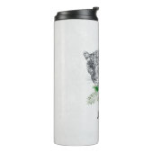 Mooie leopard Head-portret in Waterverf Stai Thermosbeker (Gedraaid links)