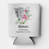 Mooie Leopard-kop in Waterverf, zaterdag Blikjeskoeler (Voorkant)