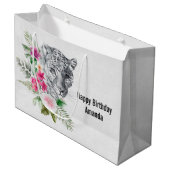 Mooie Leopard-kop in Waterverf, zaterdag Groot Cadeauzakje (Voorkant Gekanteld)