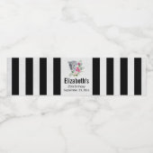 Mooie Leopard-kop in Waterverf, zaterdag Waterfles Etiket (Enkel label)