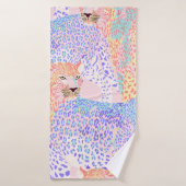Mooie Leopard Seamless Pattern illustratie Ar Badhanddoek (Badhanddoek)