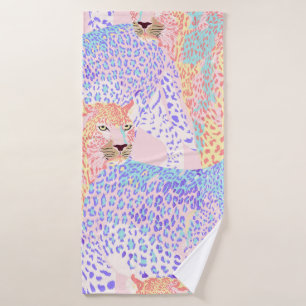 Mooie Leopard Seamless Pattern illustratie Ar Badhanddoek