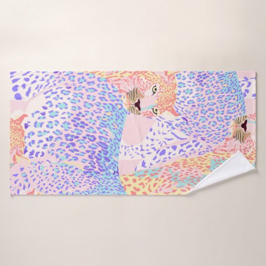 Mooie Leopard Seamless Pattern illustratie Ar Badhanddoek (Badhanddoek)