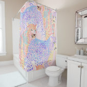 Mooie Leopard Seamless Pattern illustratie Ar Douchegordijn (In situ)