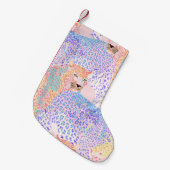 Mooie Leopard Seamless Pattern illustratie Ar Kleine Kerstsok (Voorkant (Hangend))
