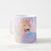 Mooie Leopard Seamless Pattern illustratie Ar Koffiemok (Voorkant links)