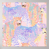 Mooie Leopard Seamless Pattern illustratie Ar Poster (Voorkant)