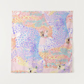 Mooie Leopard Seamless Pattern illustratie Ar Wandkleed (Voorkant (horizontaal))
