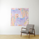 Mooie Leopard Seamless Pattern illustratie Ar Wandkleed (In situ)