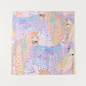 Mooie Leopard Seamless Pattern illustratie Ar Wandkleed (Voorkant)