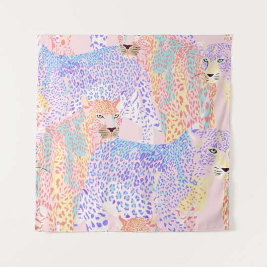 Mooie Leopard Seamless Pattern illustratie Ar Wandkleed (Voorkant)